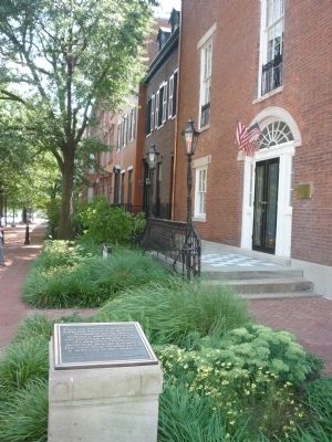 The Jacqueling Bouvier Kennedy Marker off Jackson Place - Decatur House at right image. Click for full size.