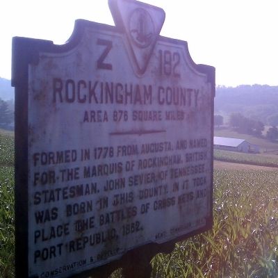 Rockingham County Marker (obverse) image. Click for full size.