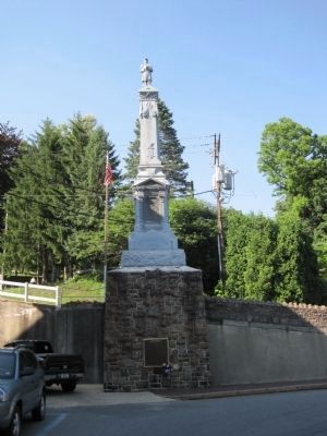 The Soldiers and Sailors Monument Marker. Click for full size. The Soldiers and Sailors Monument Marker image. Click for full size.