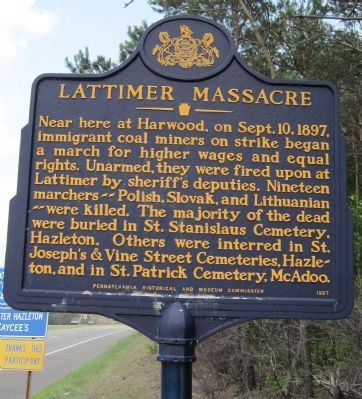 Lattimer Massacre Marker image. Click for full size.