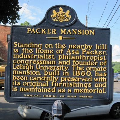 Packer Mansion Marker image. Click for full size.