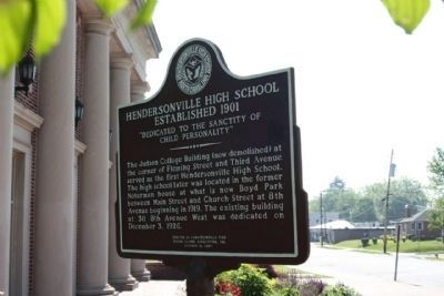 Hendersonville High School Marker image. Click for full size.