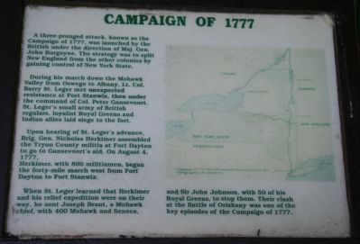 Campaign of 1777 Marker. Click for full size. Campaign of 1777 Marker image. Click for full size.
