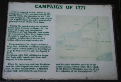 Campaign of 1777 Marker image. Click for full size.
