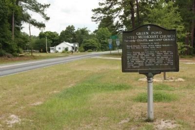 Green Pond United Methodist Church Marker as seen along State Road 61, looking west image. Click for full size.