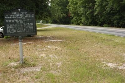 Green Pond United Methodist Church Marker, looking east aling State Road 61 image. Click for full size.
