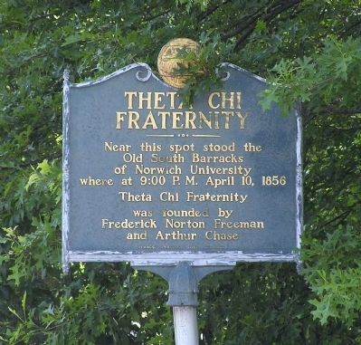 Theta Chi Fraternity Marker image. Click for full size.