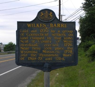 Wilkes-Barre Marker. Click for full size. Wilkes-Barre Marker image. Click for full size.