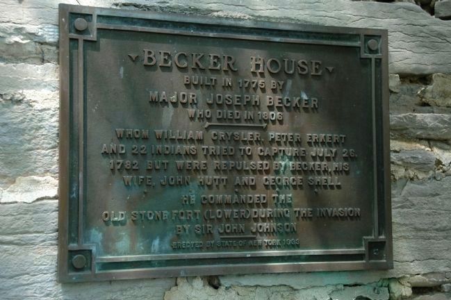 Another Becker Stone House Marker image. Click for full size.