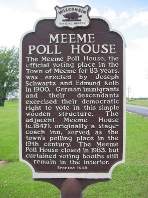 Meeme Poll House Marker image. Click for full size.