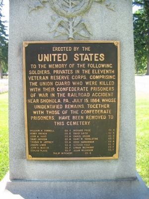 Federal Side of Memorial image. Click for full size.