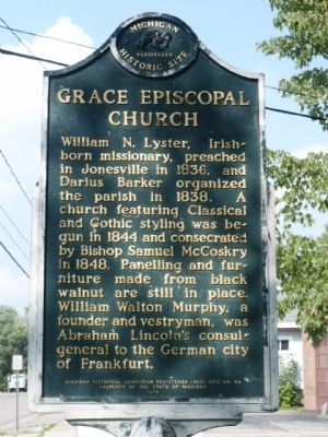 Grace Episcopal Church Marker. Click for full size. Grace Episcopal Church Marker image. Click for full size.