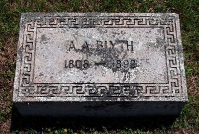 A.A. Blythe Tombstone image. Click for full size.