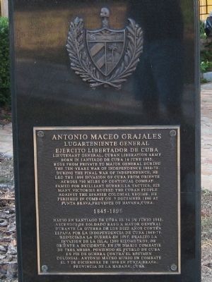 Antonio Maceo Grajales Marker image. Click for full size.