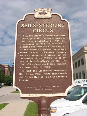 Seils–Sterling Circus Marker image. Click for full size.