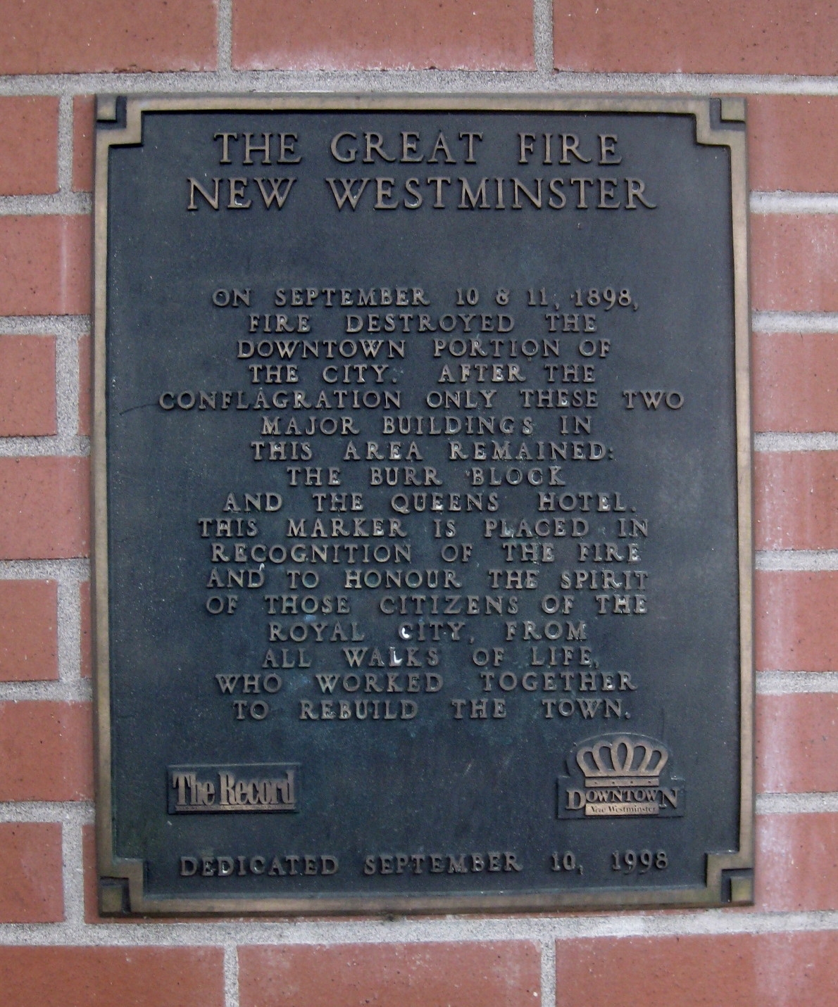 The Great Fire Marker