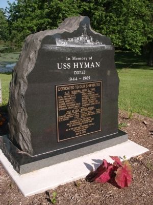 USS Hyman DD732 Marker image. Click for full size.