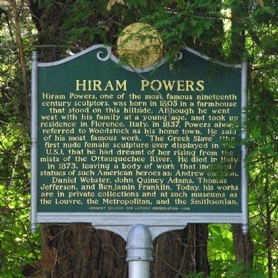Hiram Powers Marker image. Click for full size.