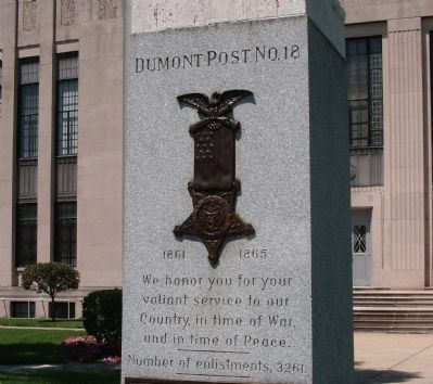 Front Engraved Section - - Civil War Memorial - Shelby County Indiana Marker image. Click for full size.