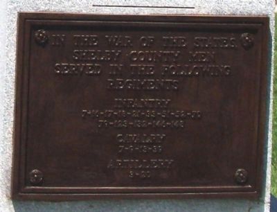 Front Plaque - - Civil War Memorial - Shelby County Indiana Marker image. Click for full size.