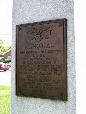 Obverse Plaque - - Civil War Memorial - Shelby County Indiana Marker image. Click for full size.