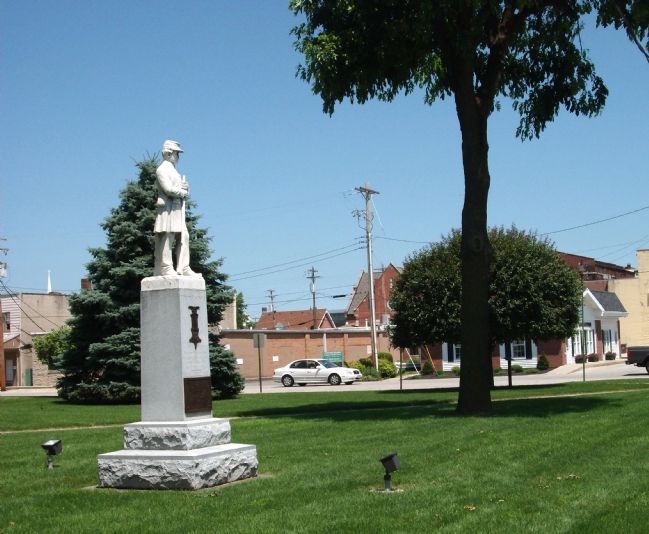 Left View - - Civil War Memorial - Shelby County Indiana Marker image. Click for full size.