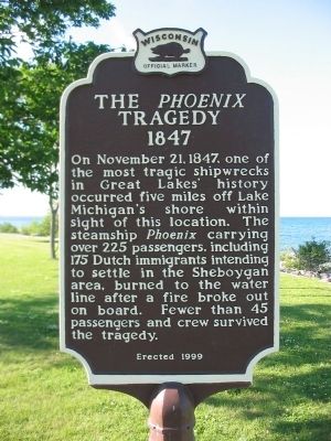The <i>Phoenix </i>Tragedy Marker image. Click for full size.