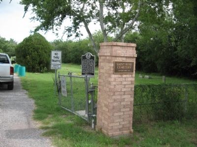 St. Rose Cemetery entrance image. Click for full size.