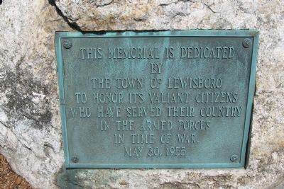 Lewisboro Veterans Monument image. Click for full size.