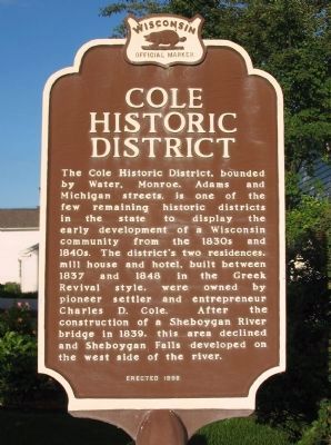 Cole Historic District Marker image. Click for full size.