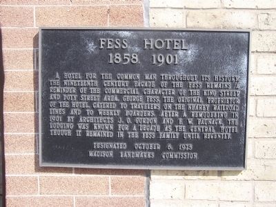 Fess Hotel Marker image. Click for full size.