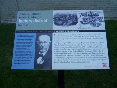 John A. Johnson made Madison's Factory District Flourish Marker image. Click for full size.