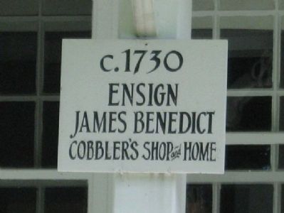 Ensign James Benedict House Marker image. Click for full size.