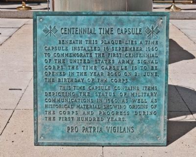 Centennial Time Capsule Plaque image. Click for full size.