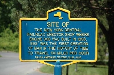 Site of New York Central Railroad Erector Shop Marker image. Click for full size.