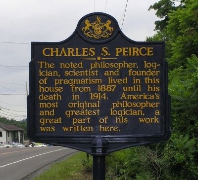 Charles S. Peirce Marker. Click for full size. Charles S. Peirce Marker image. Click for full size.