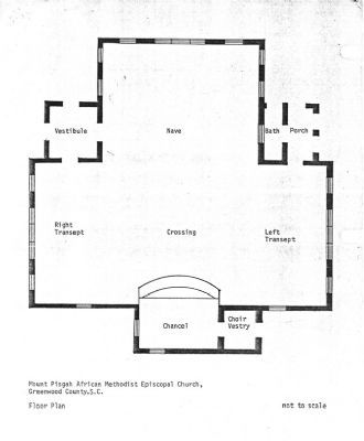 Mount Pisgah A.M.E. Church -<br>Floor Plan image. Click for full size.
