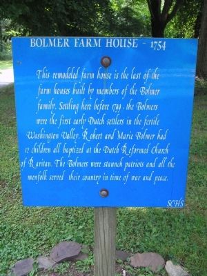 Bolmer Farm House - 1754 Marker image. Click for full size.
