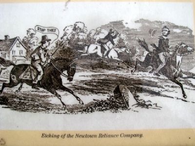 Newtown Reliance Co. Image on Marker image. Click for full size.