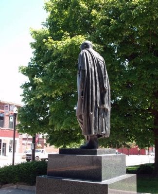 Obverse of Statue - - James Whitcomb Riley image. Click for full size.