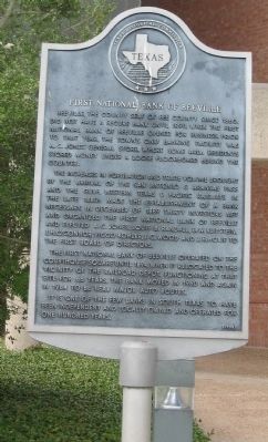 First National Bank of Beeville Marker image. Click for full size.