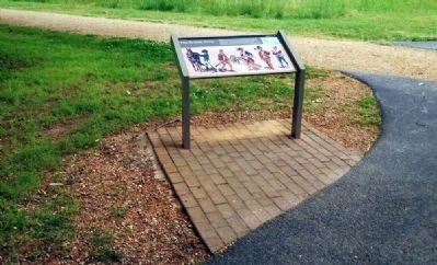 The British Army Marker -<br>Green River Road in Background image. Click for full size.