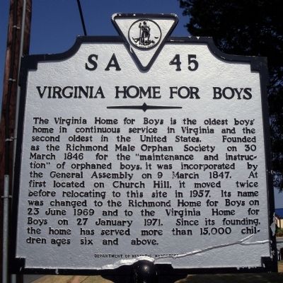Virginia Home for Boys Marker image. Click for full size.