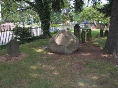 Marker in Revolutionary Cemetery in Westfield image. Click for full size.