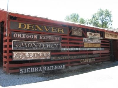 Vintage Railroad Signs on Display image. Click for full size.