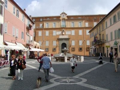 View of the Piazza della Libertà in Castel Gandolfo, Italy image. Click for full size.