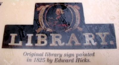 Newtown Library Co. Sign on Marker image. Click for full size.