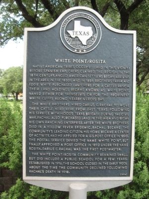 White Point / Rosita Marker. Click for full size. White Point / Rosita Marker image. Click for full size.