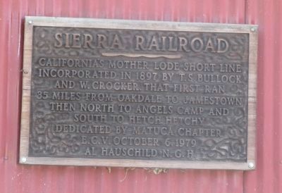 Sierra Railroad Marker image. Click for full size.
