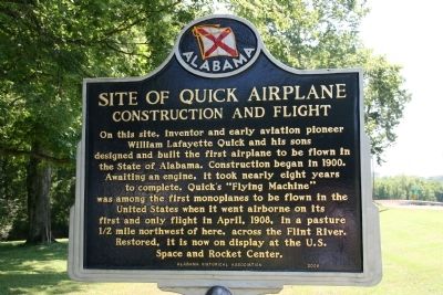 Site of Quick Airplane Marker (Side A) image. Click for full size.